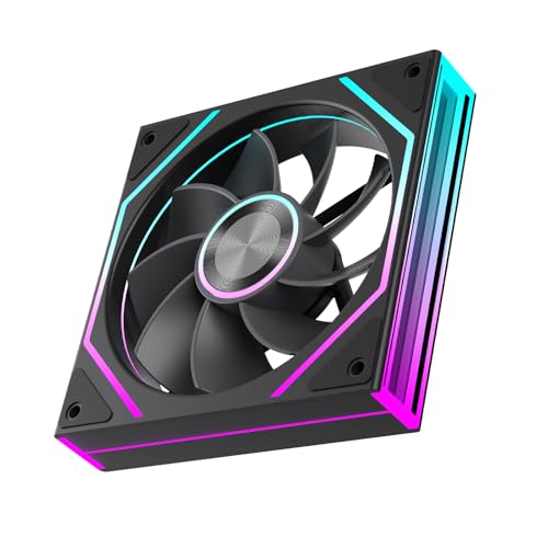 Image of Jungle Leopard Prism4RS Ultra 120mm PC ARGB Computer Case Fans|Infinity Mirror|Daisy-Chain|4 PIN PWM 1850RPM(Black Reverse 1 Pack)