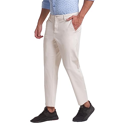 Image of Parx Men's Regular Fit Cotton Casual Pant (XMTZ03357K8 Black)