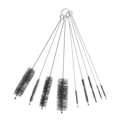 CIYODO Household Straw Brushes Set 9pcs Portable Pipe Brushes Long Handles for Household Cleaning Safe Easy to Clean