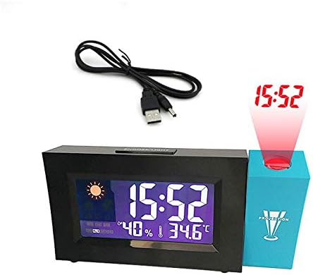 In/out Temperature Queta Projection Alarm Clock, Digital Clock With ...