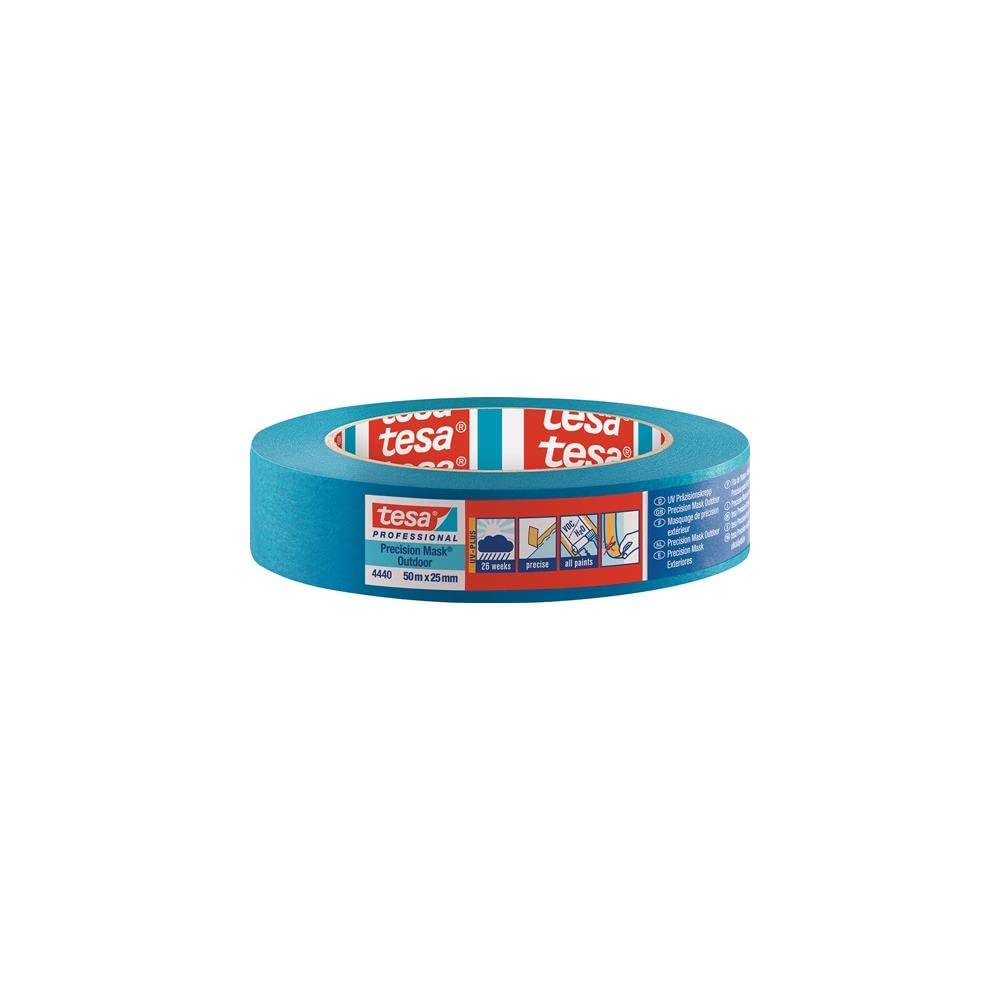 TESA Precision Outdoor 04440-00001-00 Masking Tape Professional Blue (L x W) 50 m x 25 mm Pack of 1