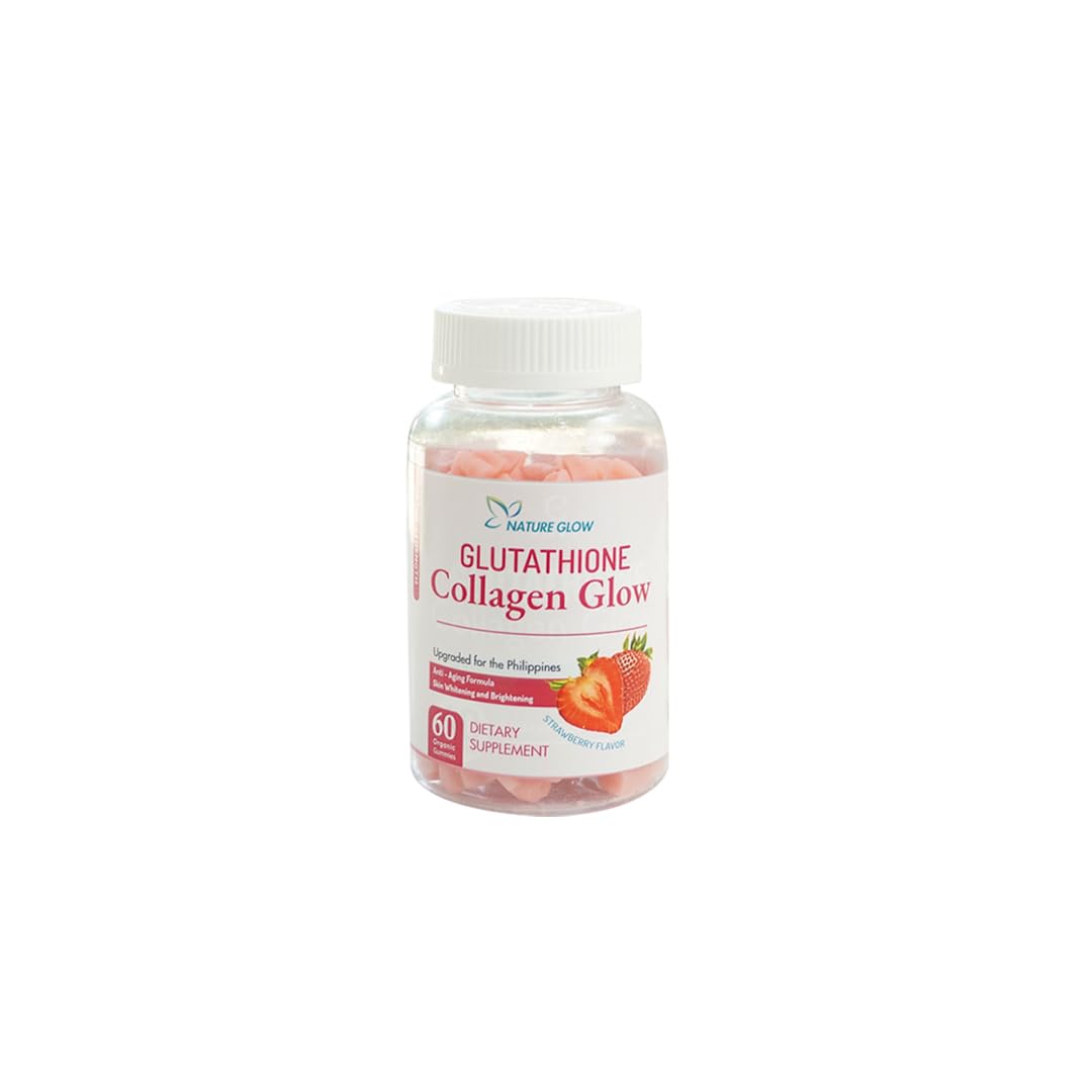Nature Glow Glutathione Collagen Glow Dietary Supplement, Strawberry Flavour, 60 Pieces