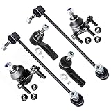 SCITOO 6pcs Suspension Kit For 2006-2016 For Jetta 2010-2014 For Golf 2012-2016 For Type-1 2006-2013 For Audi A3 2006-2013 For A3 Quattro w/Suspension Parts Lower Ball Joint Sway Bar Outer Tie Rod