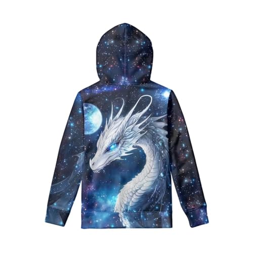 Image of WELLFLYHOM Boys Hooded Sweatshirts Hoodie Pullover Cool Graphic Crewneck Blouses Size 6-16