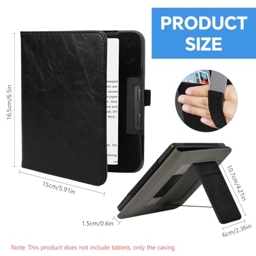 Image of ZORBES Compatible with Kobo Libra Colour 7'' E-Reader Case, PU Leather Cover with Built-in Kickstand, Card Pocket & Pen Holder, Auto Wake Function, Slim Protective Smart Case with Hand Grip