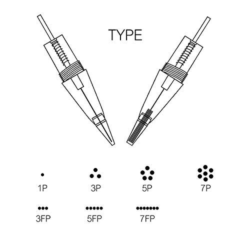 Miniatura 5 de M - 10 cartuchos de aguja de maquillaje permanente para máquina de maquillaje permanente inalámbrica 3RL3R3P  Polvo degradado cejas Microblading