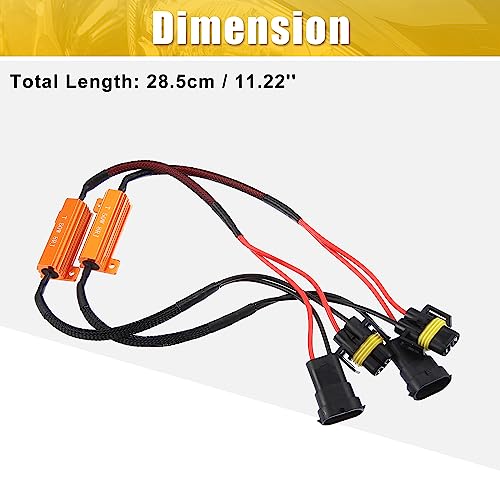 Decodificador LED Canbus 2pcs H11/H9/H8 Auto X AUTOHAUX miniatura 3