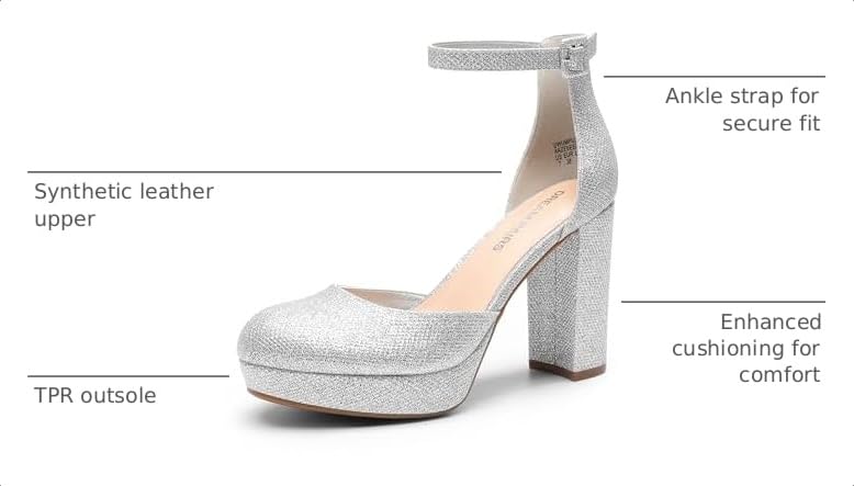 Image of DREAM PAIRS Women's Platform Chunky Closed High Heels