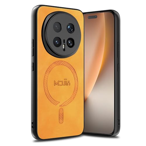 MOJIA Magnetic Case for Honor Magic8 Pro/Magic 8 Pro [Camera Protection] [Anti-Fingerprint] Ultra Thin Cover with Magsafe. Orange