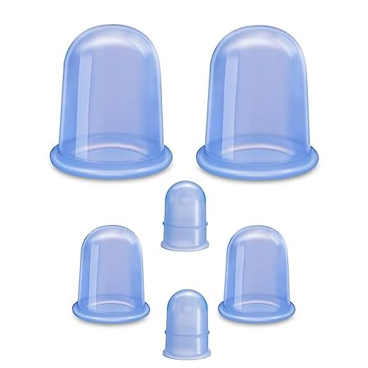 SHKIBY Silicone Cupping Therapy Sets (6-Pc Kit) - Included 2 Pcs Facial Suction Cups, Anti Cellulite Cup Massager - Vacuum Suction Cup for Cellulite Treatment - Amazing Cellulite Remover