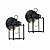 GRUENLICH Outdoor Wall Sconce, Exterior Wall Lighting Fixtures with Clear Glass, Front Porch Lighting, Anti-Rust Outside Lights for Patio, Doorway, Matte Black, 2 Pack