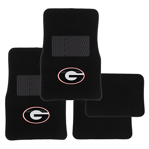 Pilot Alumni Group FM-930 Universal Fit Four Piece Floor Mat Set (Collegiate Georgia Bulldogs)