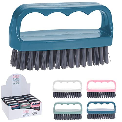 AM/63 Ultra Clean 1 brosse de lavage à la main d'environ 4 x 10 cm, 1 en 4 couleurs, brosse à vaisselle, brosse de lavage, brosse de nettoyage