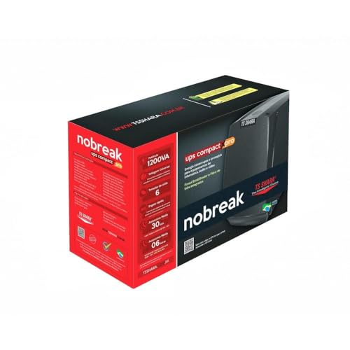 Nobreak 1200Va Bivolt 7A Ups Compact Xpro Preto Ts Shara glide