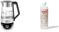 Vista 1 de OXO Brew - Hervidor de temperatura ajustable, eléctrico, transparente y solución de descalcificación totalmente natural, botella de 14 onzas líquidas