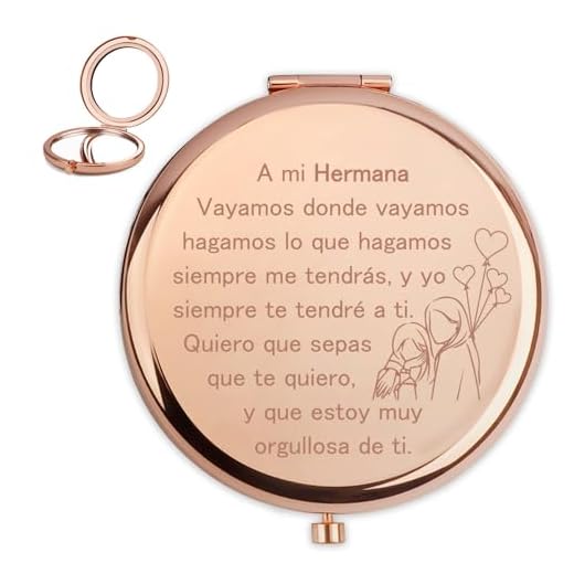 CDIXlmuz Regalo Navidad Hermana Espejos Compactos,Regalo Hermana Cumpleaños,Regalo para Mi Hermana,Regalo para Hermana,Regalos Originales para Hermana,Regalos para Una Hermana,Regalo Hermana Mayor