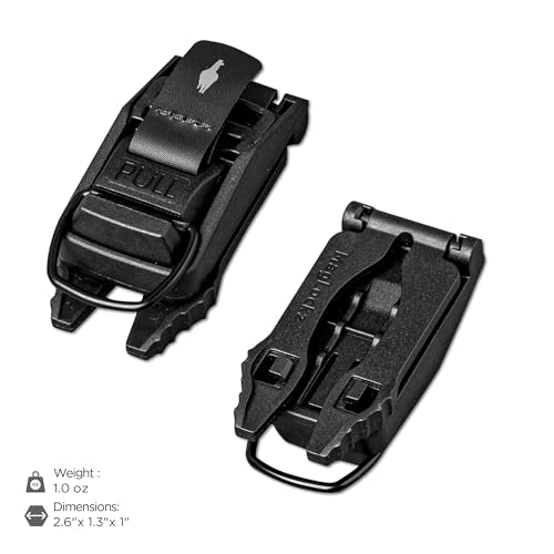 ALPAKA HUB Tactical Clip - EDC Gear Clips - MOLLE Accessories - HUB Keychain - Webbing Belt Clip with Locking Mechanism, Compatible HUB Ecosystem