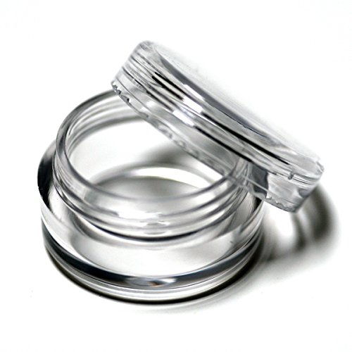 JOVANA 25 Pcs Clear Plastic Cosmetic Sample Containers - 5 Gram