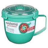 Sistema Microwave Suppentasse, groß, 900 ml, mikrowellengeeignete Frischhaltedose, BPA-freier Kunststoff, gemischte Farben