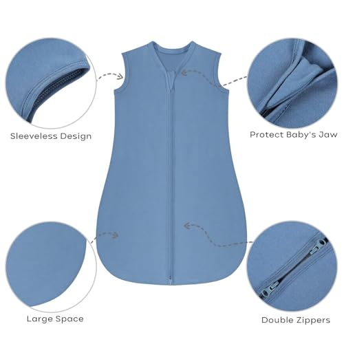 Image of Yoofoss Baby Sleep Sack 24-36 Months Wearable Blanket for Babies 100% Organic Cotton 2-Way Zipper TOG 0.5 Toddler Sleeping Sack 3 Pack, Sleep Sacks