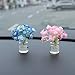 HUFIDA Flower Car Accessories Dashboard Plant Decorations, Set of 3 Mini Flowers Bouquet Car Decor for Women Aesthetic (Colorful)