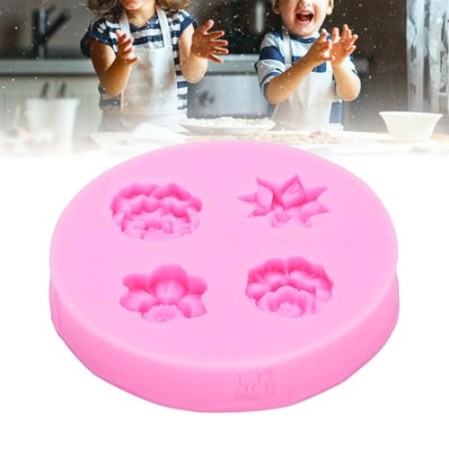 Molde de silicona para fondant diseño floral reutilizable miniatura 3