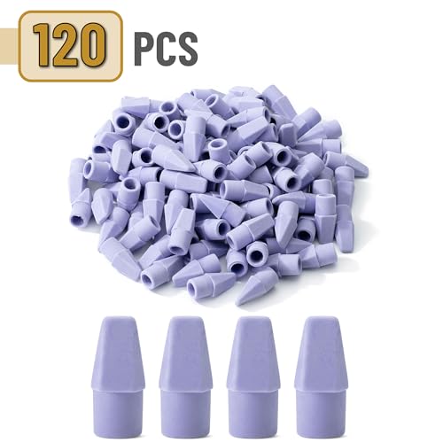 Image of Mr. Pen- Pencil Erasers Toppers, 120 Pack, Purple, Erasers for Pencils | Pencil Top Erasers, Pencil Eraser