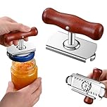 Jar Opener for Arthritis Hands, Wooden Multifunctional Jar Lid Opener for Weak Hands, Ergonomic Automatic Jar Gripper, 5.1 Inch Easy Grip Kitchen Tool for Elderly Seniors