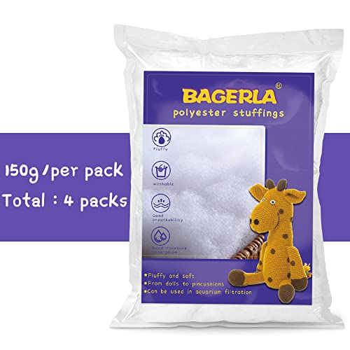 600g/21.1oz White Polyester Fiber Fill, Fluff Stuffing High Resilience Fill Fiber, Stuffing Fiber Filling Material for Stuffed Animals Pillow Cushion Pouf Quilts Paddings Homemade Essentials