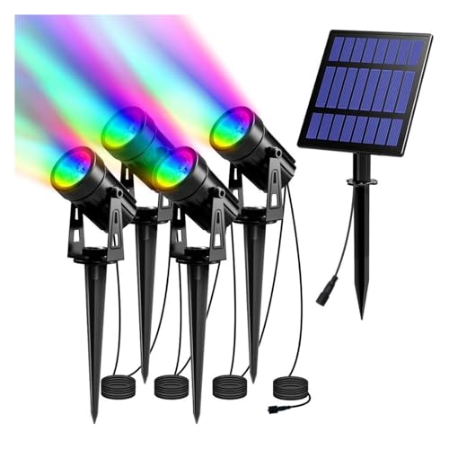 Projecteurs solaires à LED RGB DELURA pour éclairage de jardin étanche IP65