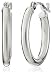 14k White Gold Hoop Earrings (0.6" Diameter)