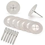 NuoDunco Disque Diamant de Coupe, 8Pcs 40mm Diamant Mini Disques à Tronçonner avec 8 Pi...