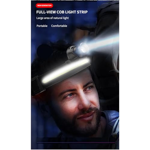 Lampe frontale casque de sécurité étanche rechargeable - 4