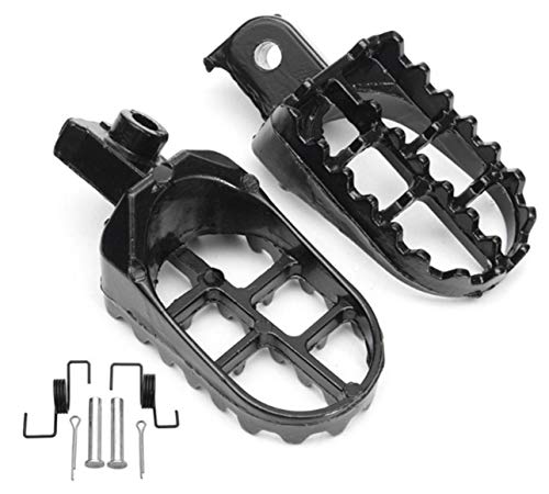 S.fields.inc バイク フットペグ フットレスト ワイド 左右セット 社外品 汎用(ブラック)のサムネイル