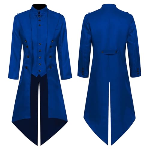 Chaqueta victoriana medieval para hombre abrigo steampunk gótico y esmoquin retro de disfraz