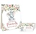 Yuzioey Pink Elephant Guess How Many Peanuts Baby Shower Game, 50 Cards and Matching Standing Sign, Girl Elephant Baby Shower Guessing Game