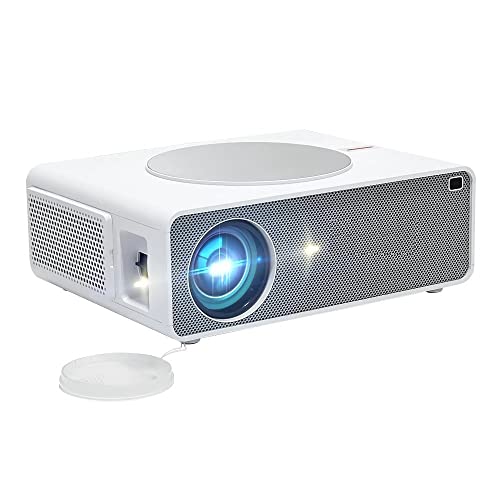 Image of AUN AKEY7 MAX 9.0 Android Version 6500 Lumen, 300inch Display, 3D Ready 4k Full HD Projector 1920x1080P 2GB RAM /16GB ROM Wi-Fi Bluetooth Mira cast Home Theatre White LED Projector