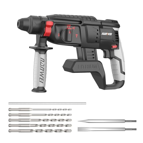 NANWEI 充電式ハンマードリル マキタ18Vバッテリー対応 ブラシレスモーター...