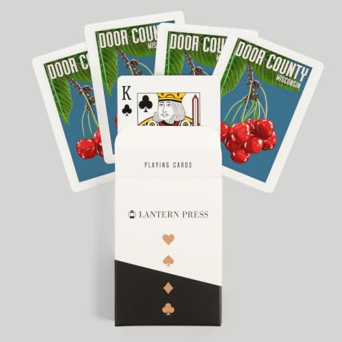 Baraja de 52 cartas tamaño póker Door County Wisconsin miniatura 6