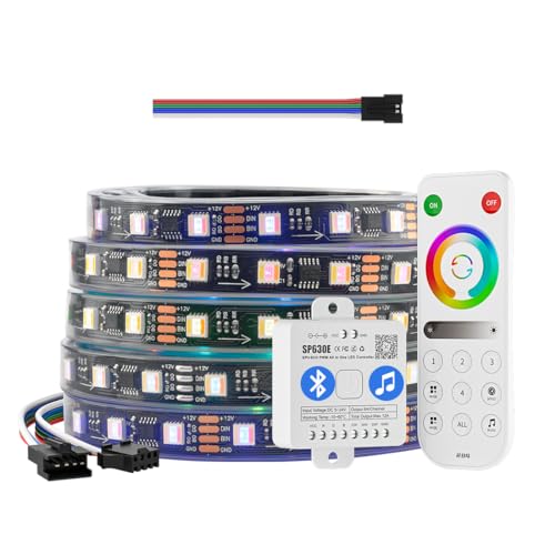 Tira LED RGB CCT direccionable 12V 5 colores 16.4 ft miniatura 1