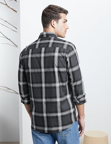 Image of Symbol Premium Men Stylish Checkered Casual Shirt - Regular Fit | Full Sleeve | Pure Cotton | Smart Casual Wear (Available in Plus Size)