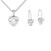 Produktbild Schmuckset Herz Silber Herzkette 925 Herzanhänger Herz Ohrringe Ohrstecker *GESCHENK SET* Luxusetui mit Gravur Ich liebe Dich Geschenke Weihnachtsgeschenke Freundin Damen romantische SE16-0 SS925ZIFA