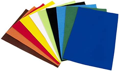 Trimits Craft Acrylic Felt Pack, Assorted Colours (42 Pieces), 15x15cm