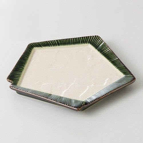 Set of 3 Uchi Olibe Pentagonal Dish, 6.0 x 5.9 x 0.6 inches (15.2 x 15 x 1.5 cm), 7.8 oz (220 g), Serving Dish, Restaurant, Commercial Use