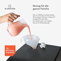 Klarstein Sweet Sundae Softeismaschine – selbstkühlender Kompressor, ohne Vorgefrieren, 1,5 l, Kühlhaltefunktion, digitaler Timer, schwarz – Ansicht 4