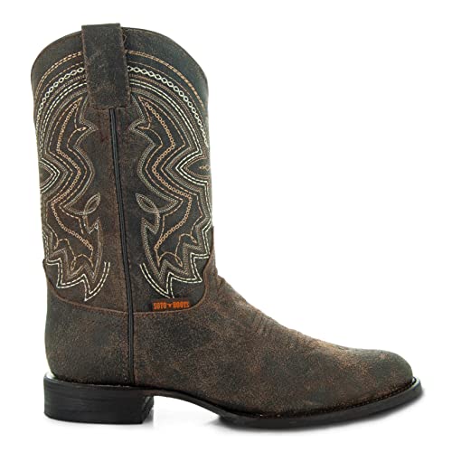 Soto Boots Mens Distressed Leather Cowboy Boots3