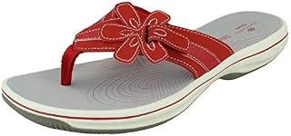 Clarks Ladies Flat Backless Toe-Post Sandals Brinkley Flora