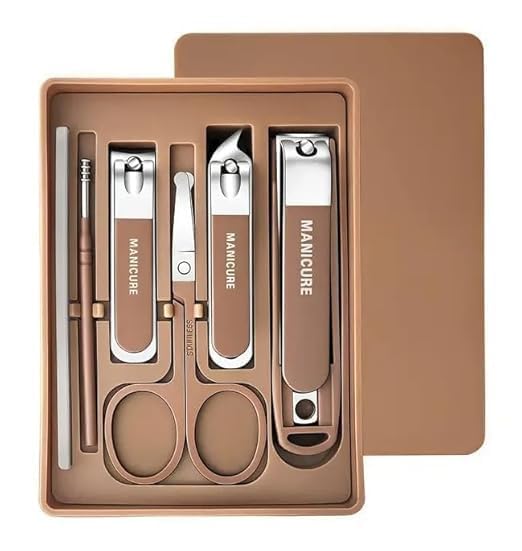 6-in-1 Manicure Kit Set with Nail Clipper, Cuticle Trimmer, Scissors & Grooming Tools – Stainless Steel Nail Care Kit for Men & Women-image-23