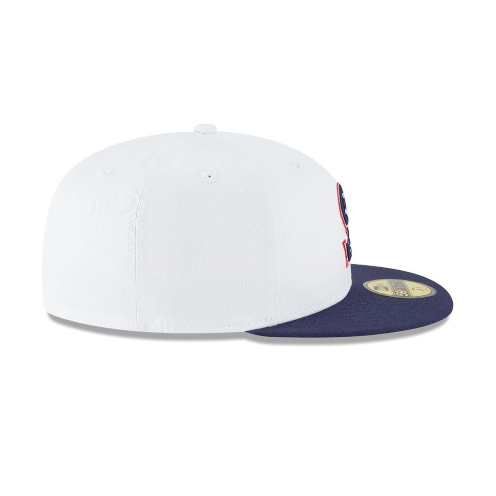 New Era MLB 59FIFTY Chicago White Sox Team-Farbe, Weiß, Marineblau, Cooperstown, authentische Kollektion, auf Feld-Baseballkappe