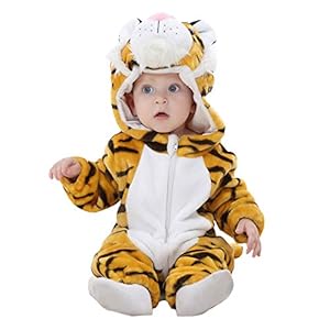 BaronHong Unisexe-bébé Combi-Short en Flanelle Dessin Animé Hoodie Onesie Pyjamas Suit
